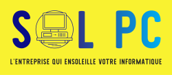 Logo Sol PC avec slogan en couleur.