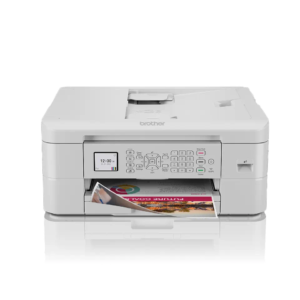 Une imprimante à jet d'encre couleur multifonction Brother MFC-J1010DW.