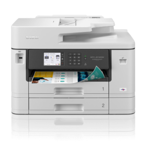 Une imprimante à jet d'encre couleur multifonction Brother MFC-J5740DW.